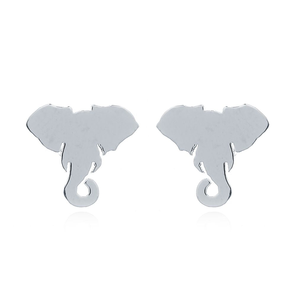 925 Silver Elephant Stud Earrings