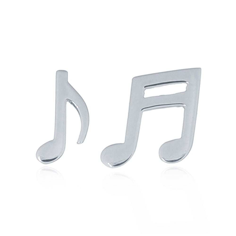 925 Silver Musical Note Stud Earring