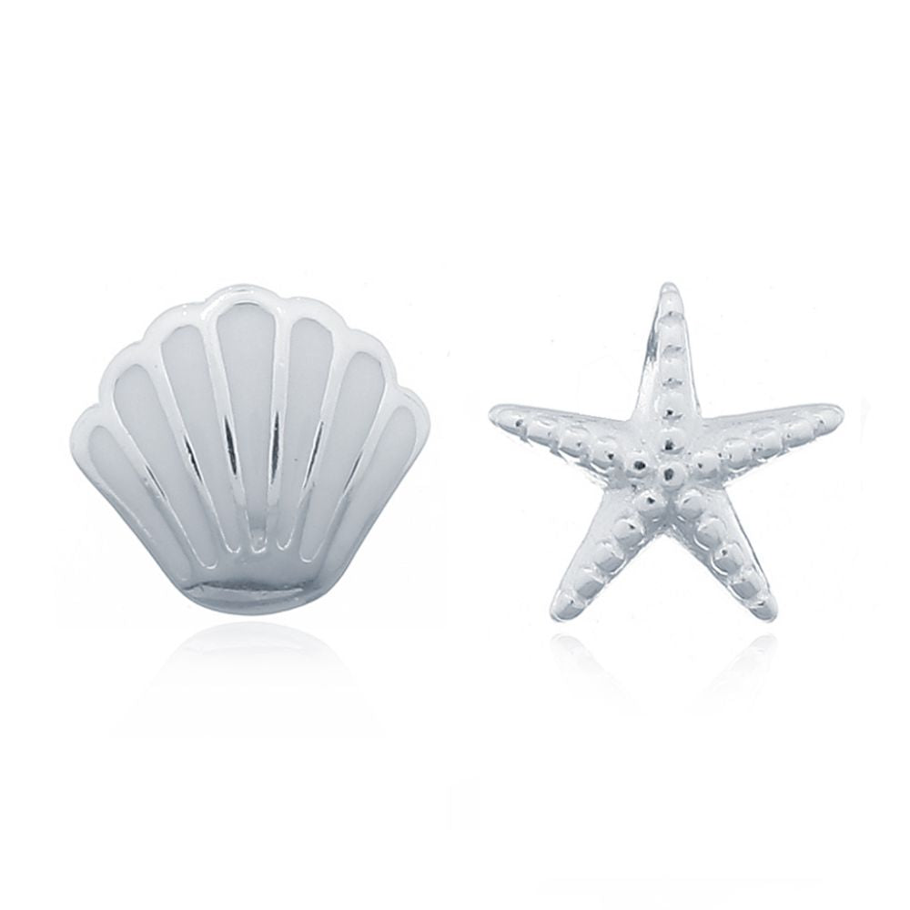 925 Silver Shell Stud Earrings