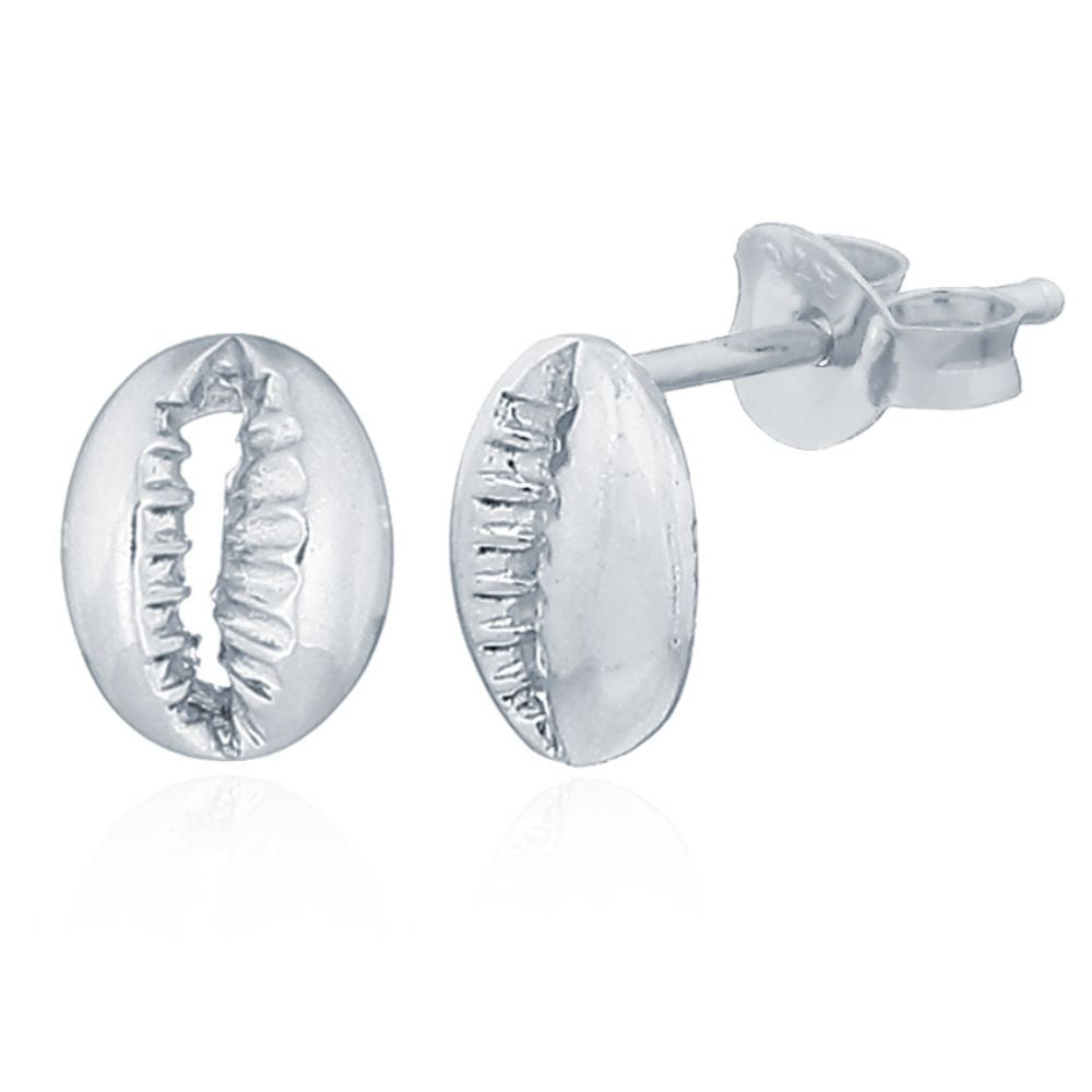 925 Silver Coffee Bean Stud Earrings