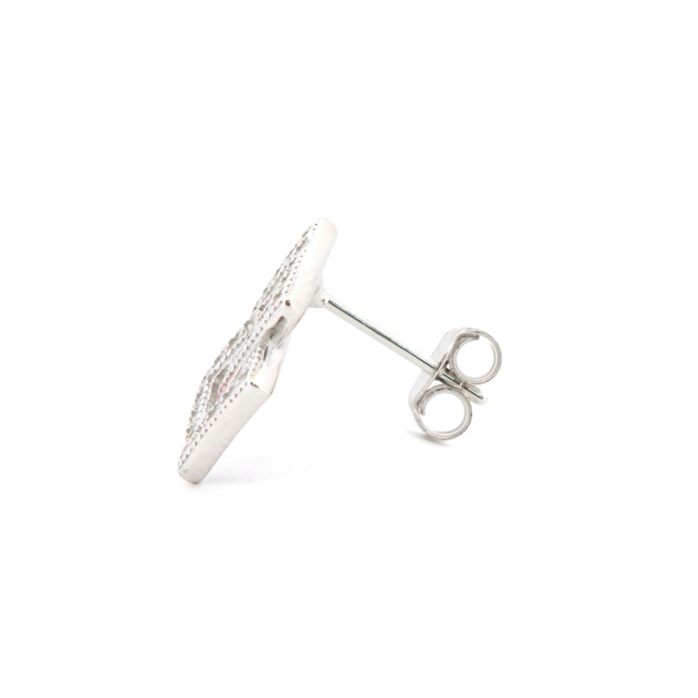 925 Silver Rhodium Plated Cubic Zirconia Set Studs