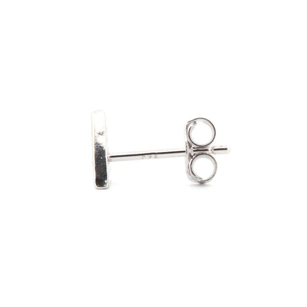 925 Silver Rhodium Plated Cubic Zirconia Set Triangle Studs