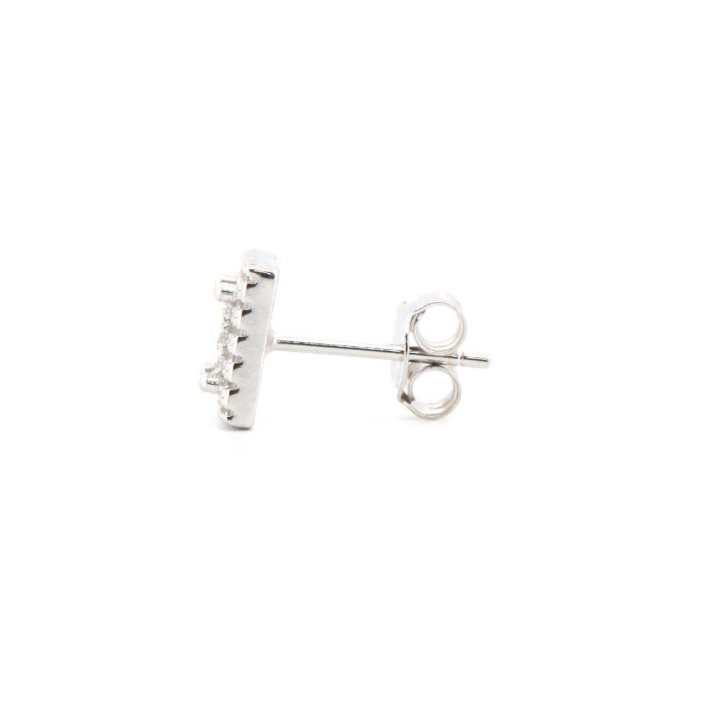 925 Silver Rhodium Plated Cubic Zirconia Set Studs