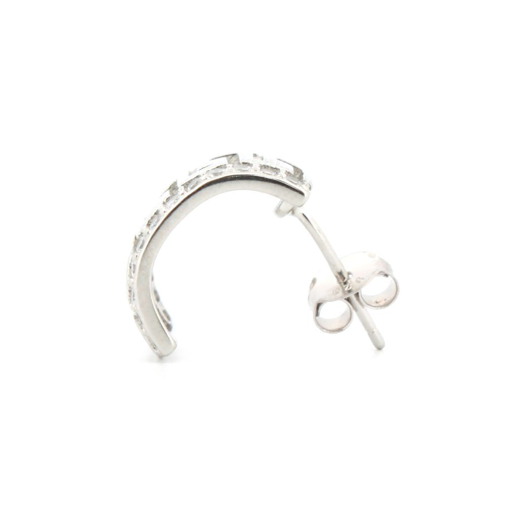 925 Silver Rhodium Plated Cubic Zirconia Set Studs