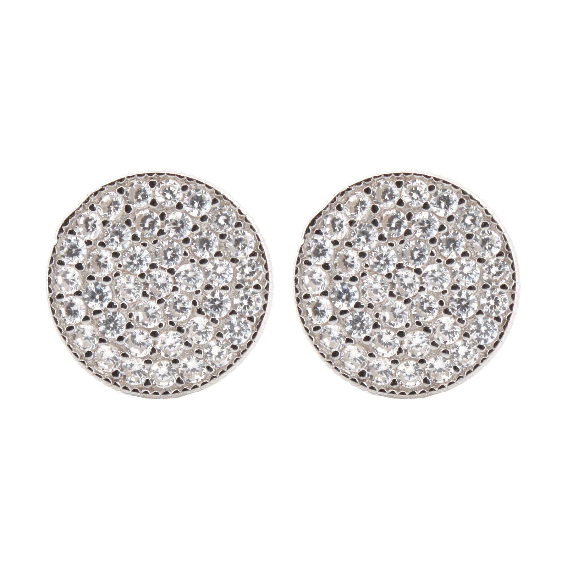 925 Silver Rhodium Plated Cubic Zirconia Set Studs
