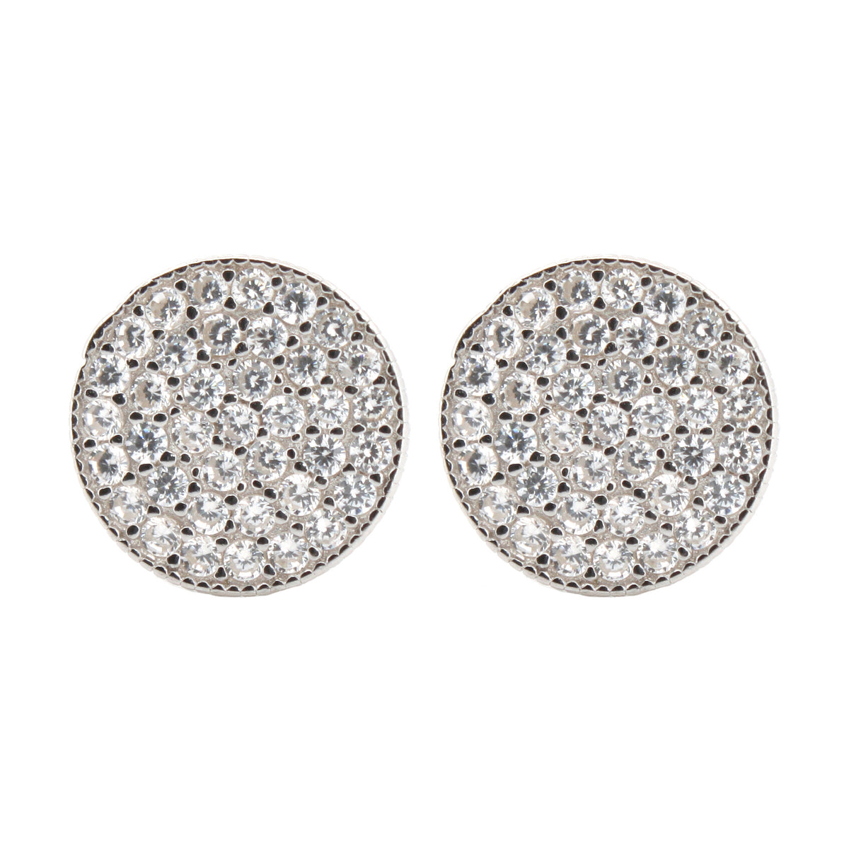 925 Silver Rhodium Plated Cubic Zirconia Set Studs