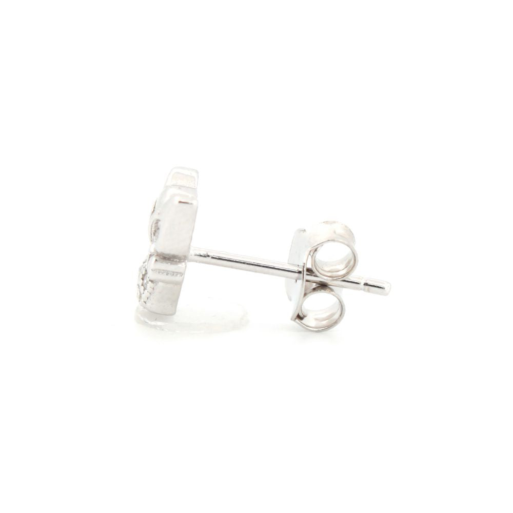 925 Silver Rhodium Plated Cubic Zirconia Set Studs