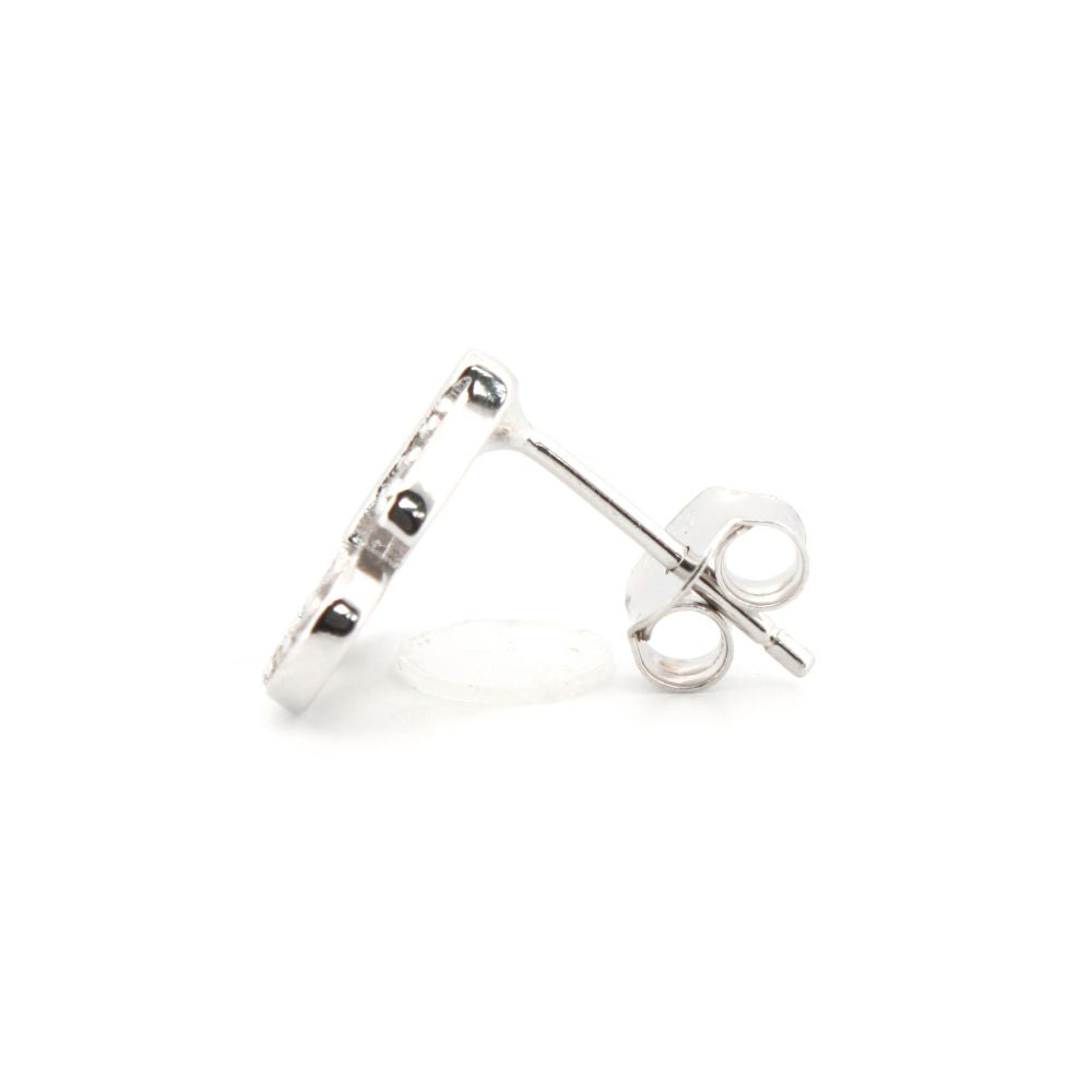 925 Silver Rhodium Plated Cubic Zirconia Set Studs