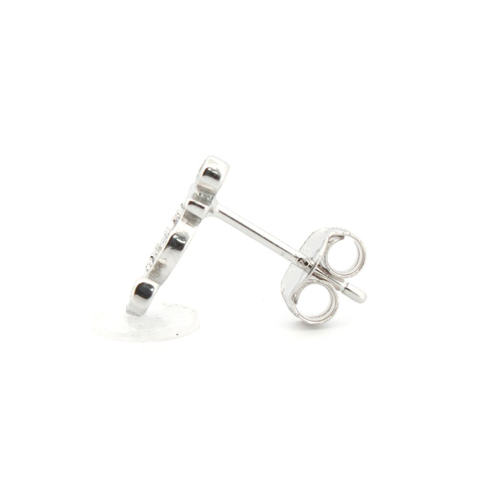 925 Silver Rhodium Plated Cubic Zirconia Set Studs