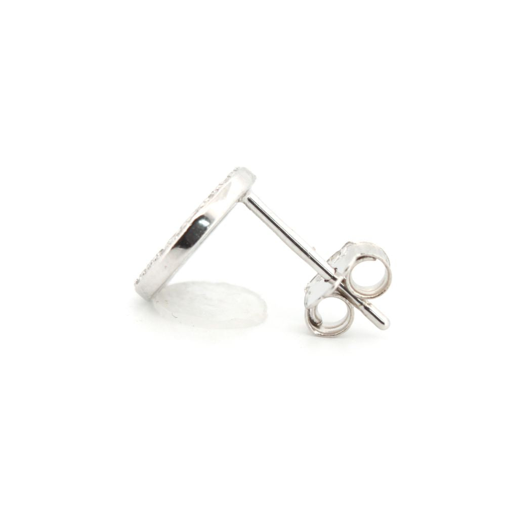 925 Silver Rhodium Plated Cubic Zirconia Set Studs