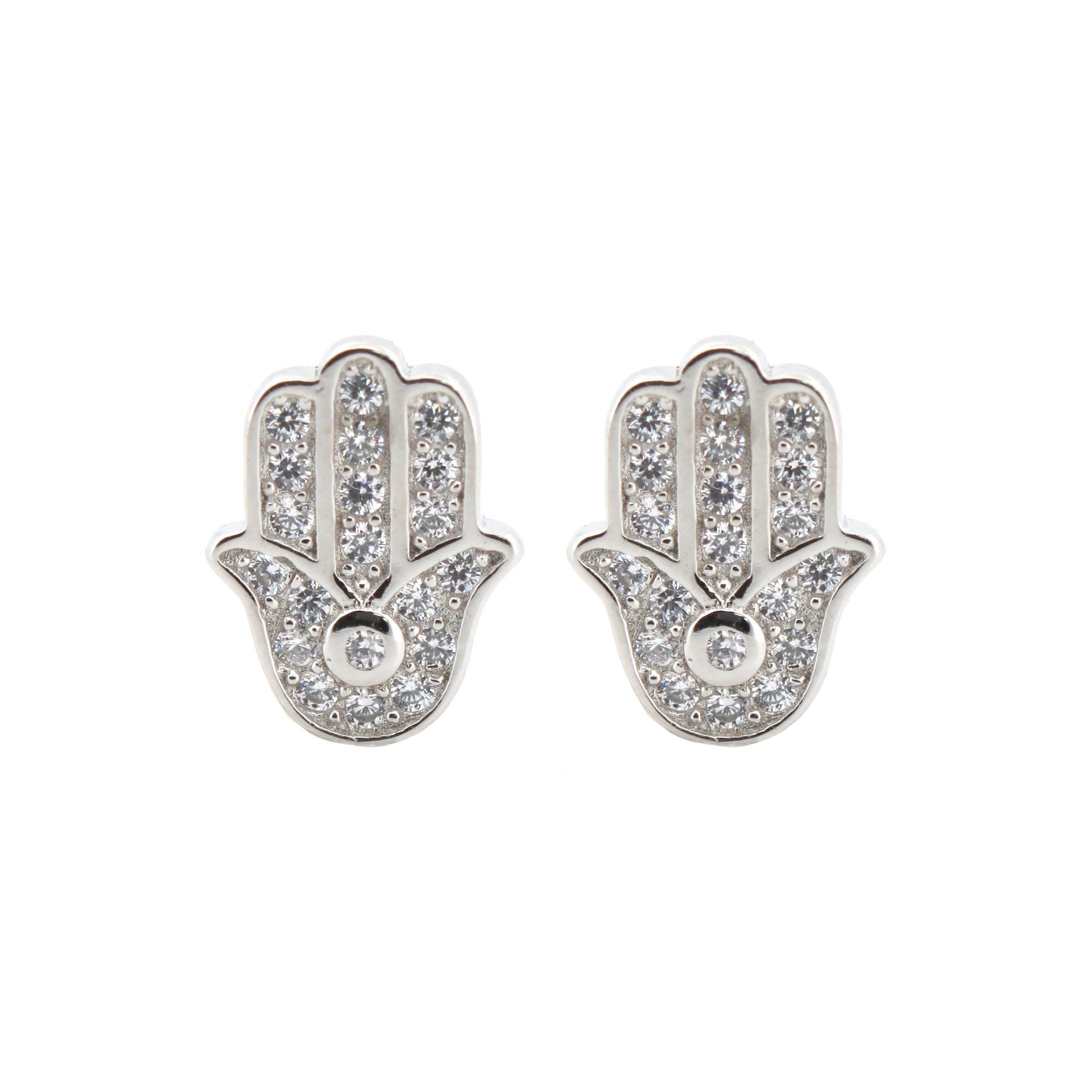 925 Silver Rhodium Plated Cubic Zirconia Set Studs