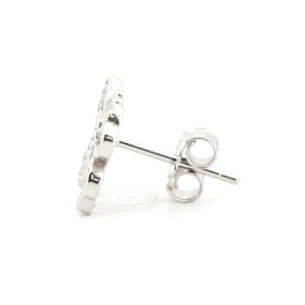 925 Silver Rhodium Plated Cubic Zirconia Set Studs