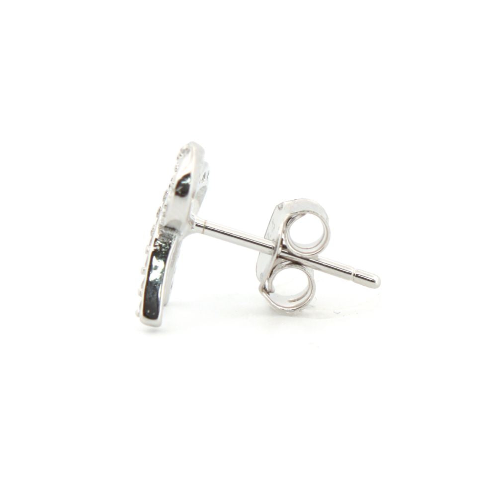 925 Silver Rhodium Plated Cubic Zirconia Set Studs