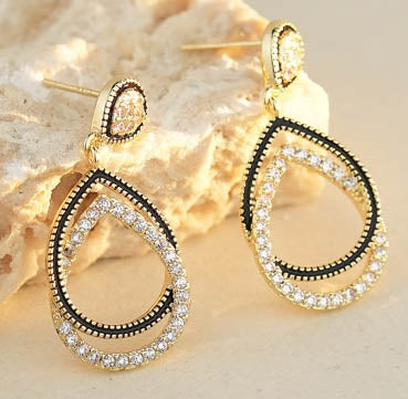 925 Silver 14ct Gold Plated Cubic Zirconia Set Studs