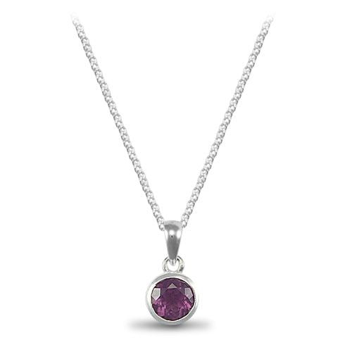ANC004 | JN Jewellery 925 Silver Amethyst Necklace On 18" Chain