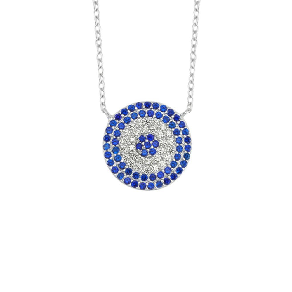 925 Silver Cubic Zirconia Set Clister Necklace