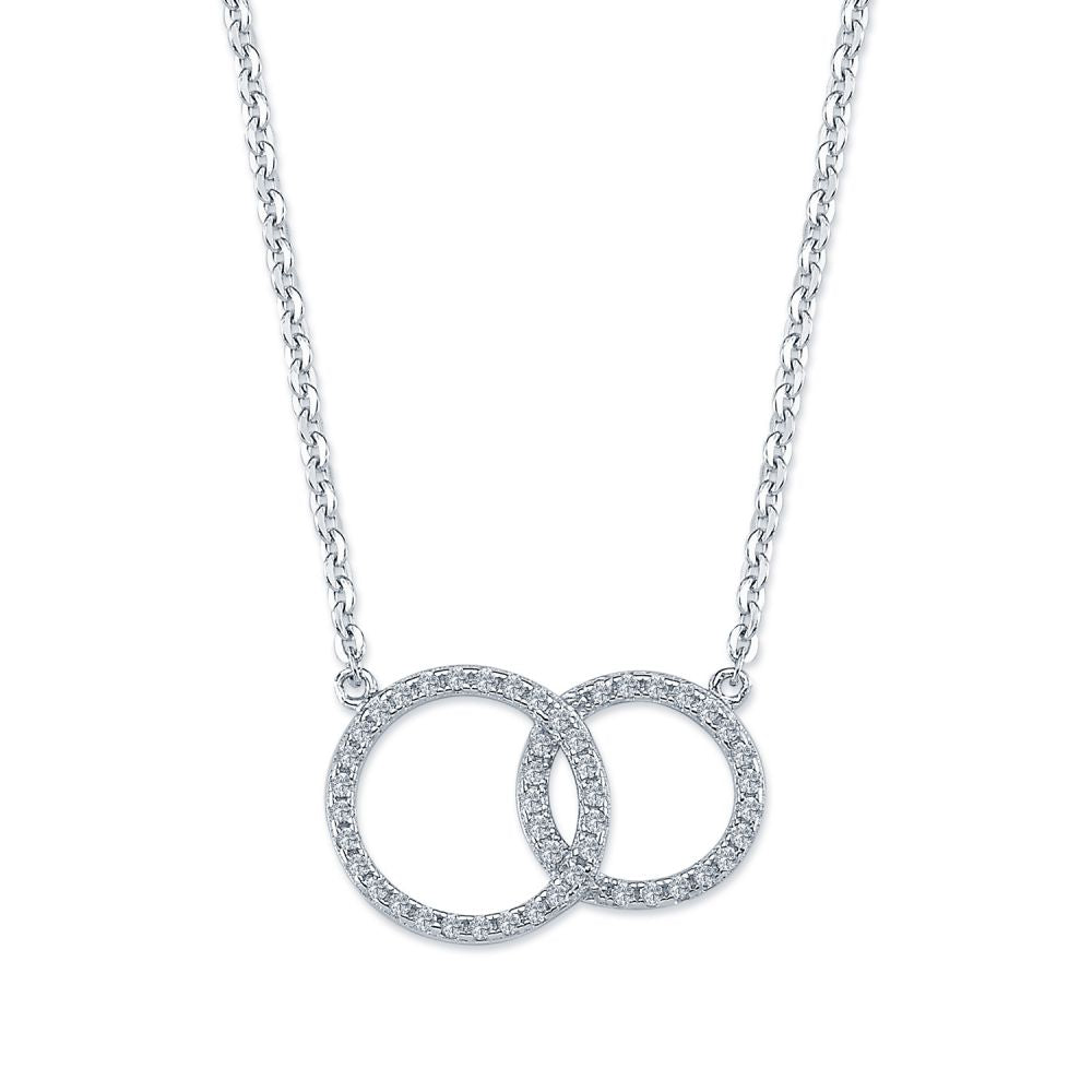 ANC067 | 925 Silver Intertwined Circle Necklace