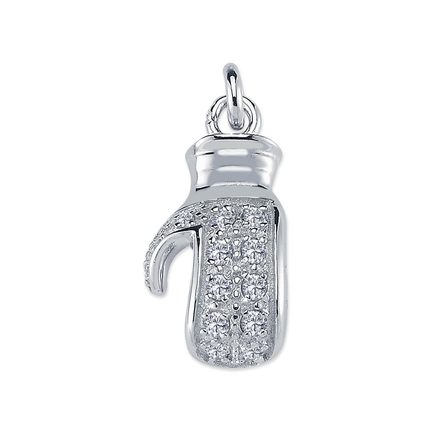 925 Silver Cubic Zirconia Set Boxing Glove Pendant
