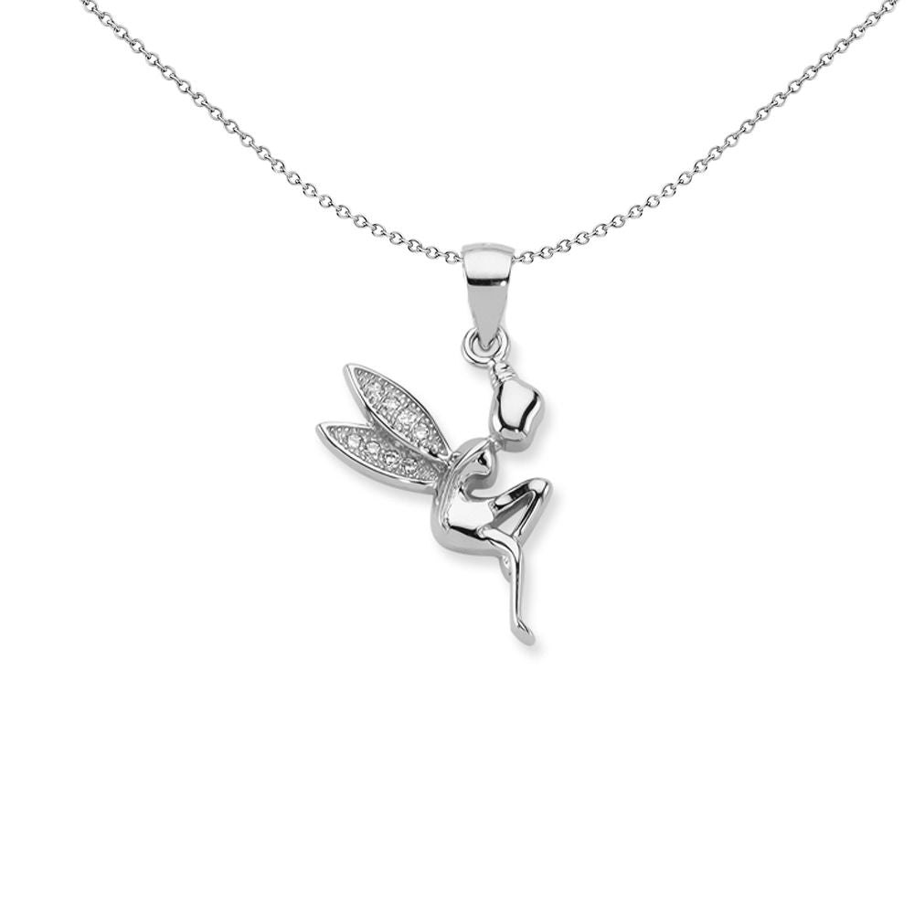 925 Silver Cubic Zirconia Flower Pendant