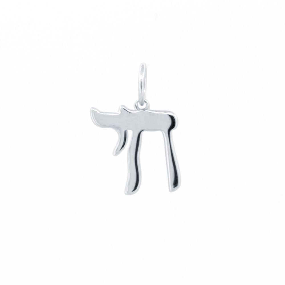 925 Sterling Silver Polished Chai Pendant