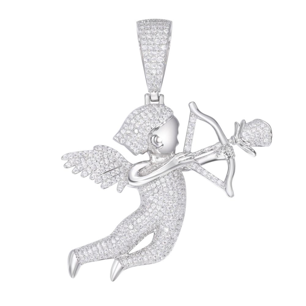 925 Silver Cubic Zirconia Set Cupid Pendant