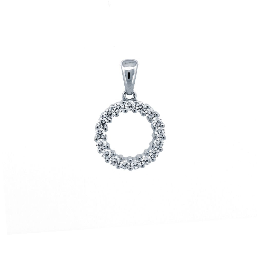 925 Silver Cubic Zirconia Set Circle of Life Pendant