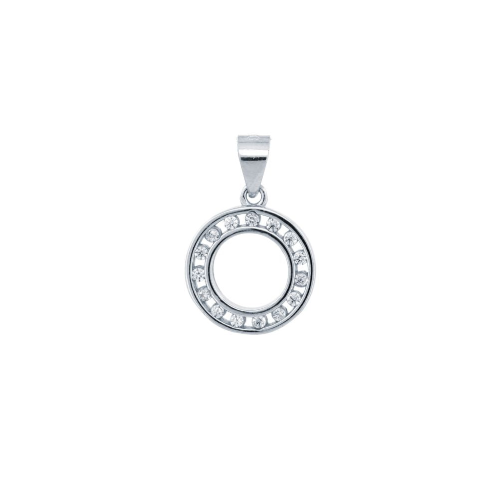 925 Silver Cubic Zirconia Set Circle of Life Pendant