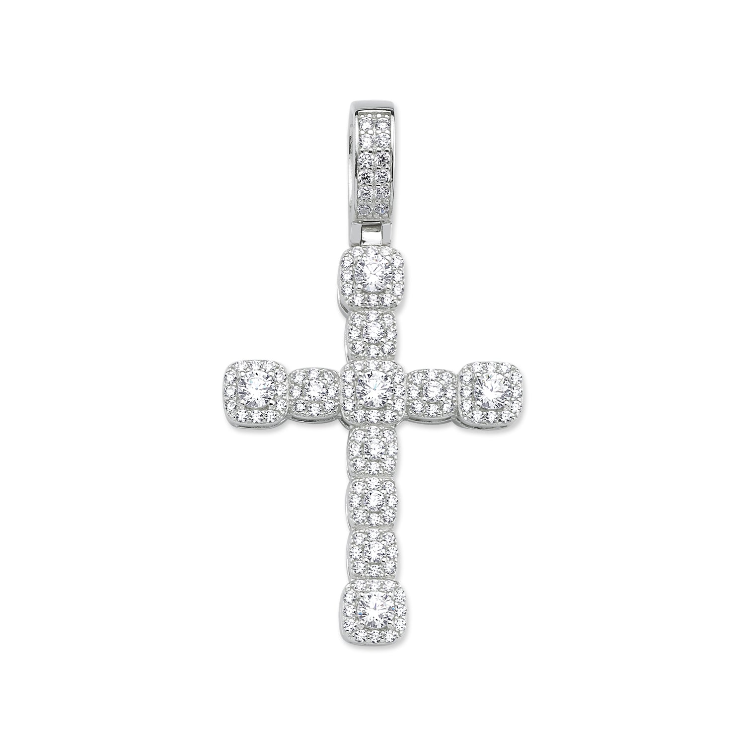 Cubic Zirconia Set Cluster Cross
