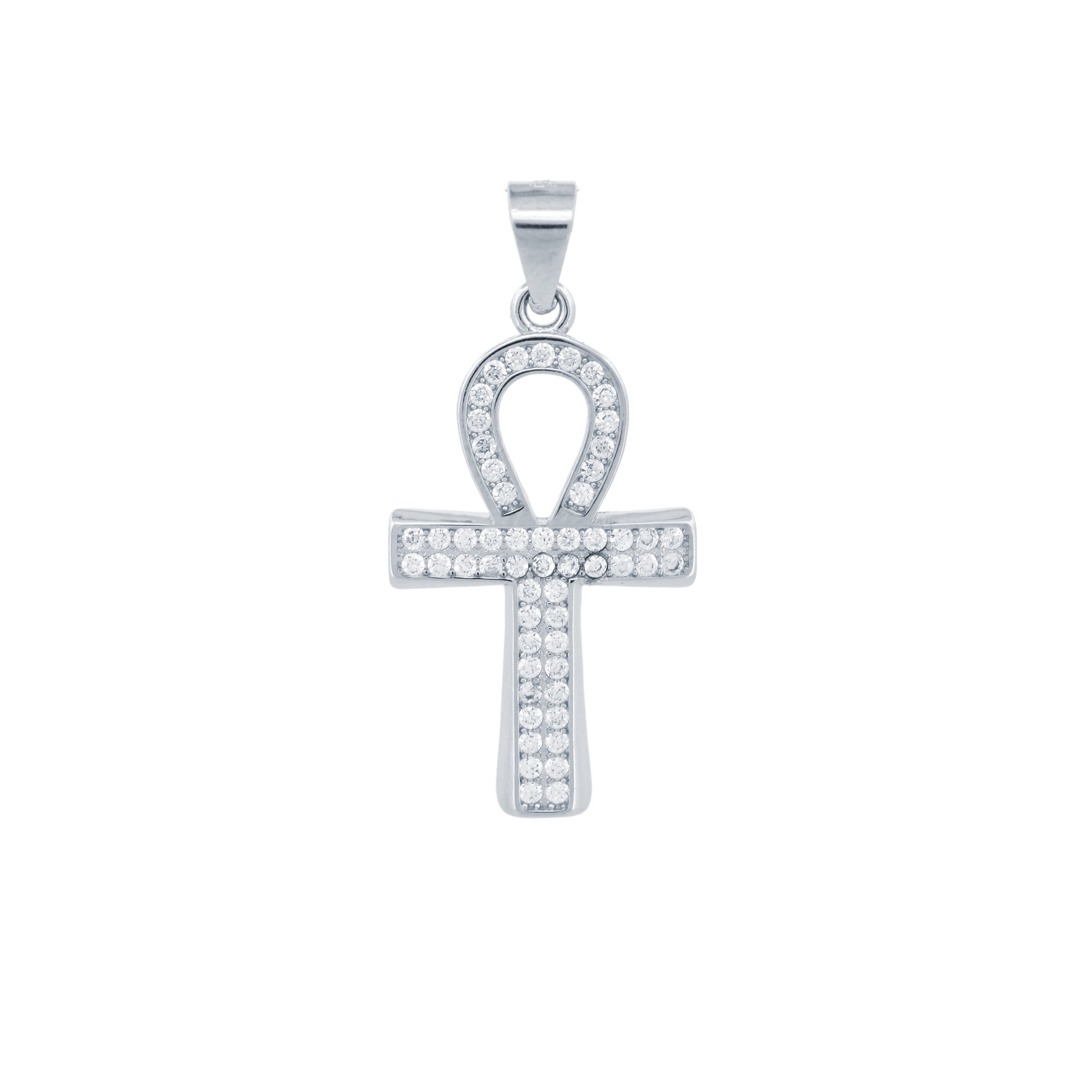 925 Silver Cubic Zirconia Set Anc Style Cross