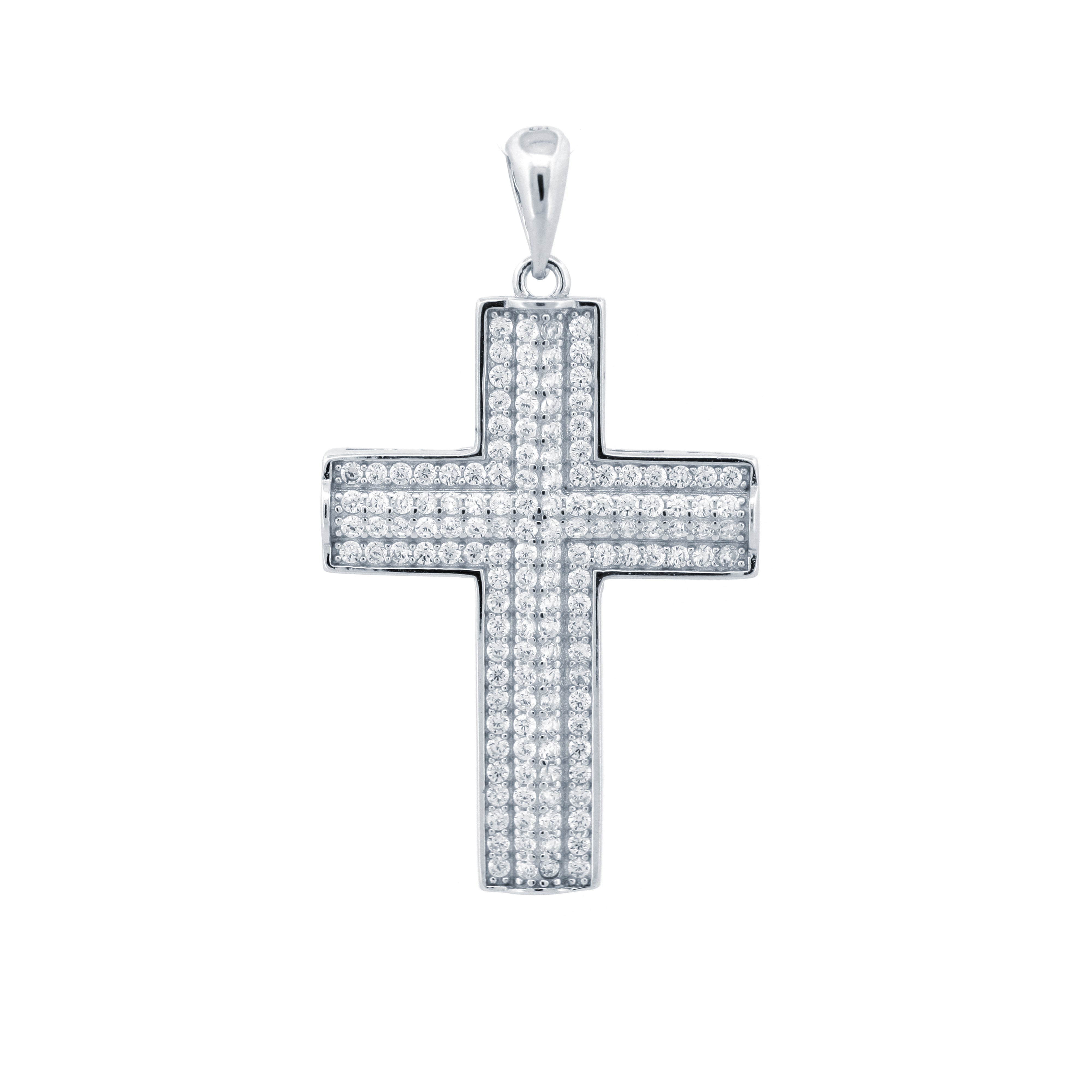 925 Silver Cubic Zirconia Set Cross