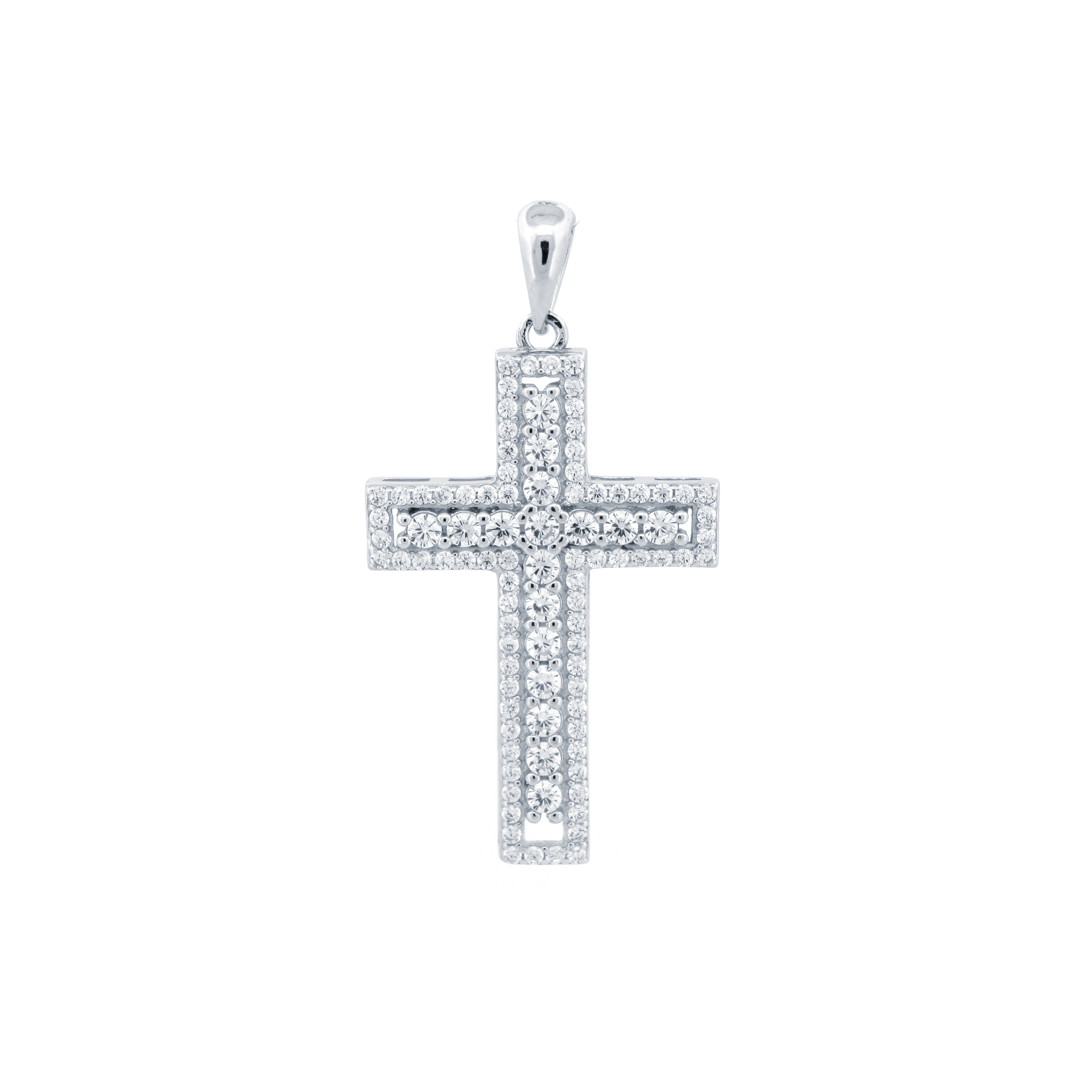 925 Silver Cubic Zirconia Set Cross
