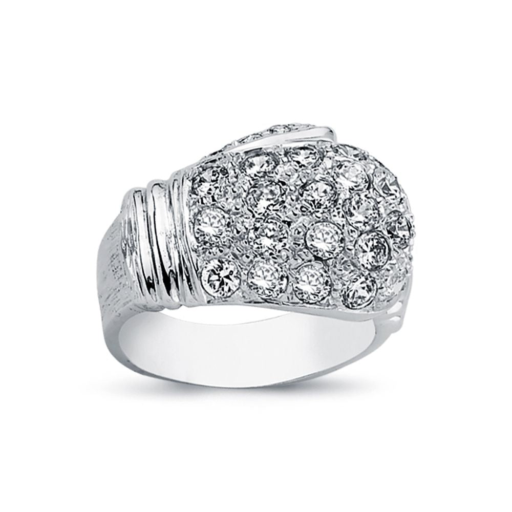 925 Silver Cubic Zirconia Set Boxing Glove Ring