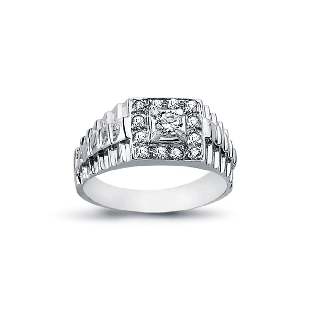 925 Silver Cubic Zirconia Set Solitaire Ring Watch Bracelet Shoulders