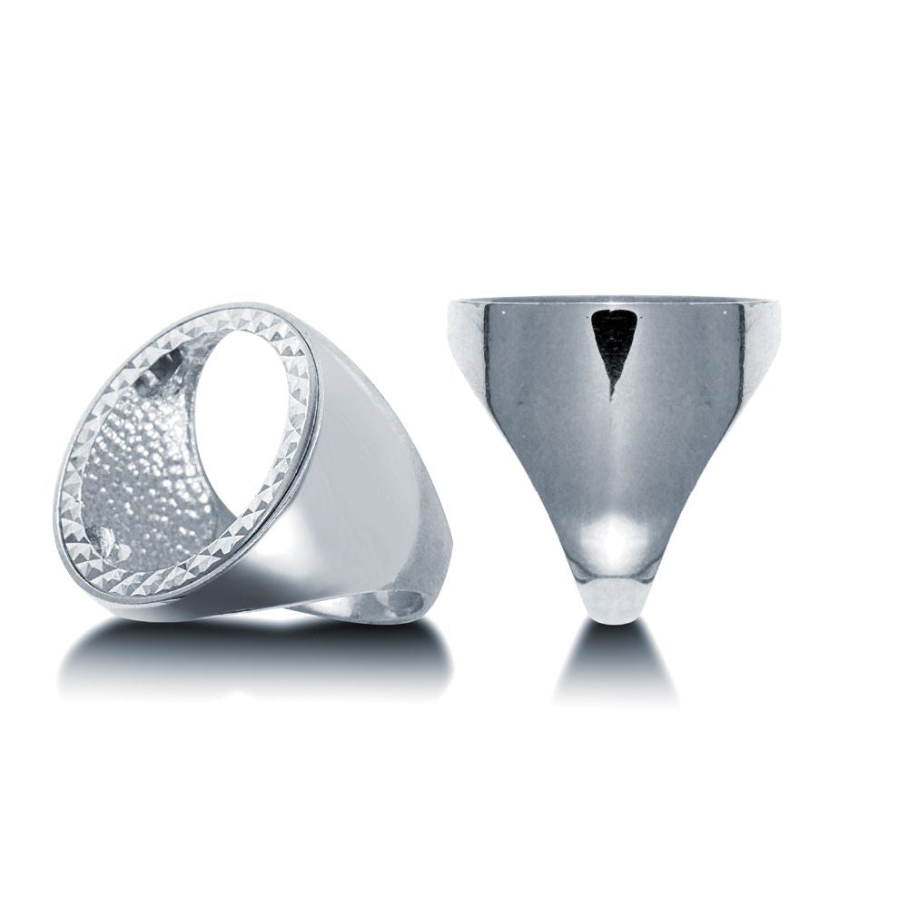 925 Silver Full Sovereign Ring