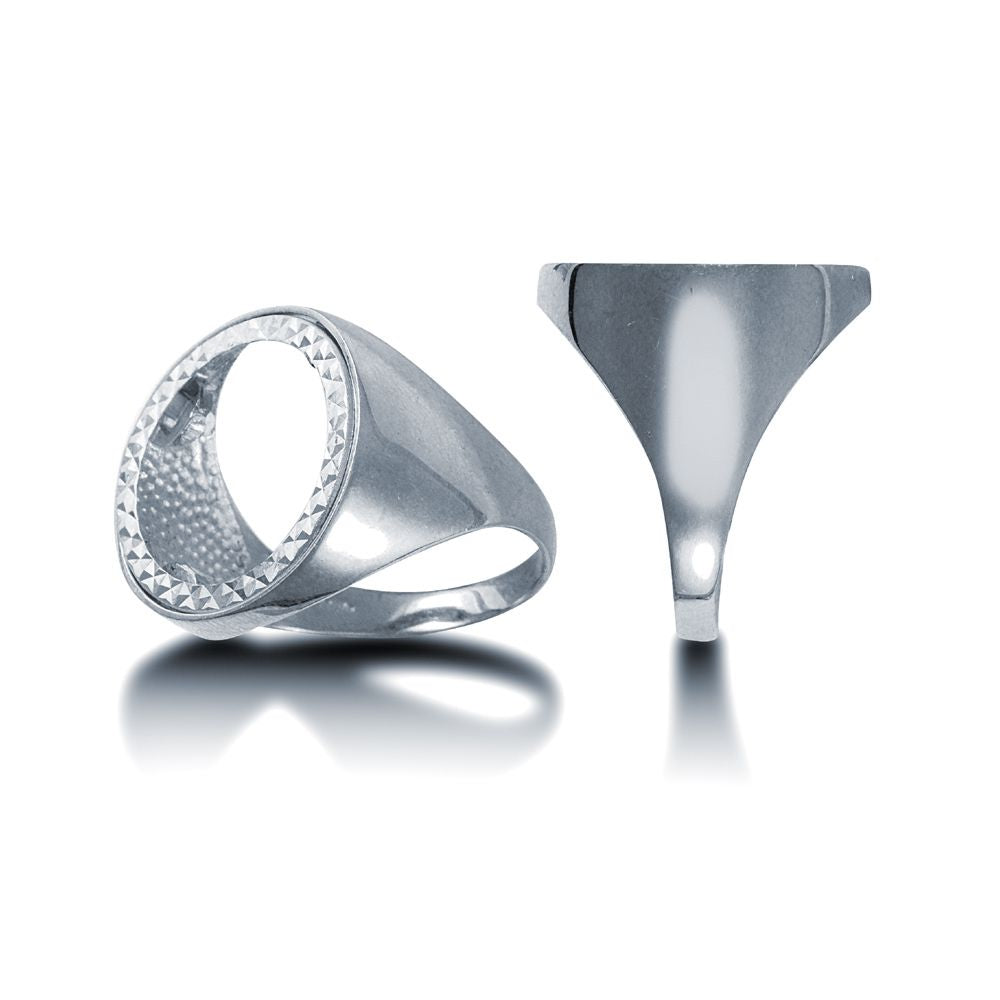 925 Silver Half Sovereign Ring