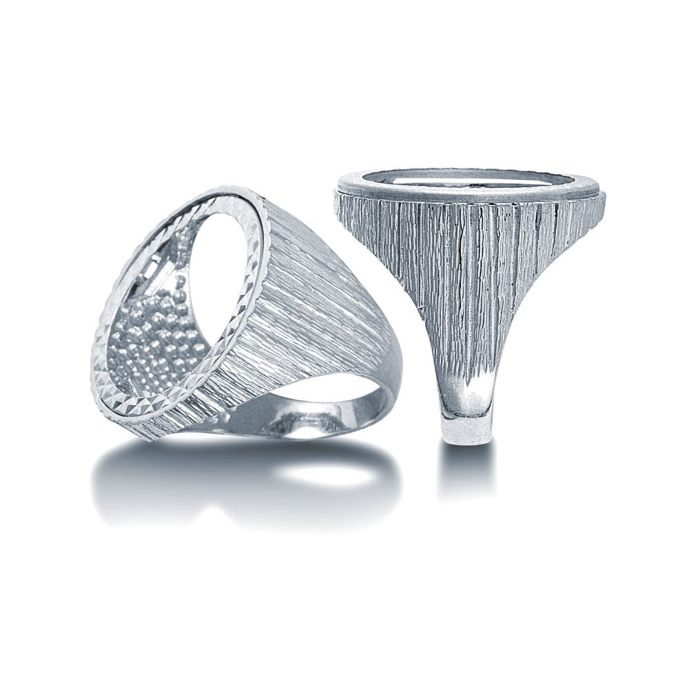 925 Silver Full Sovereign Ring