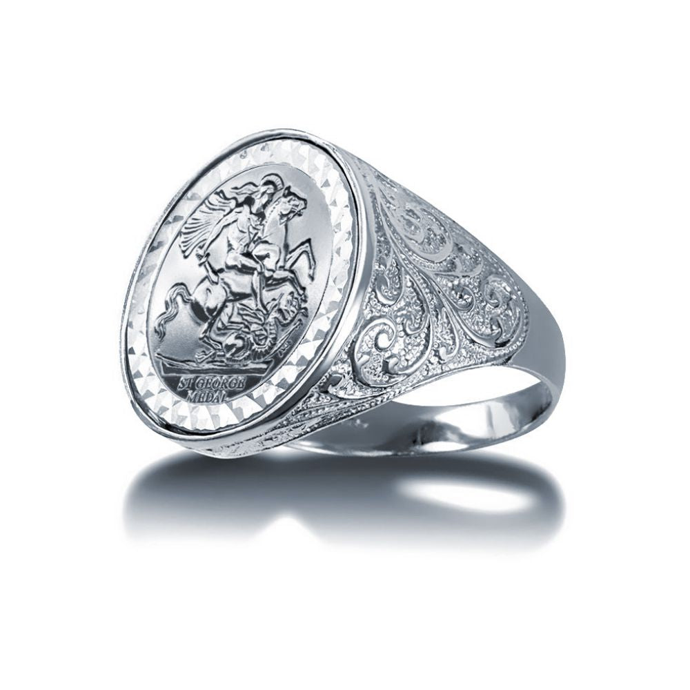 925 Silver Full Sovereign Ring