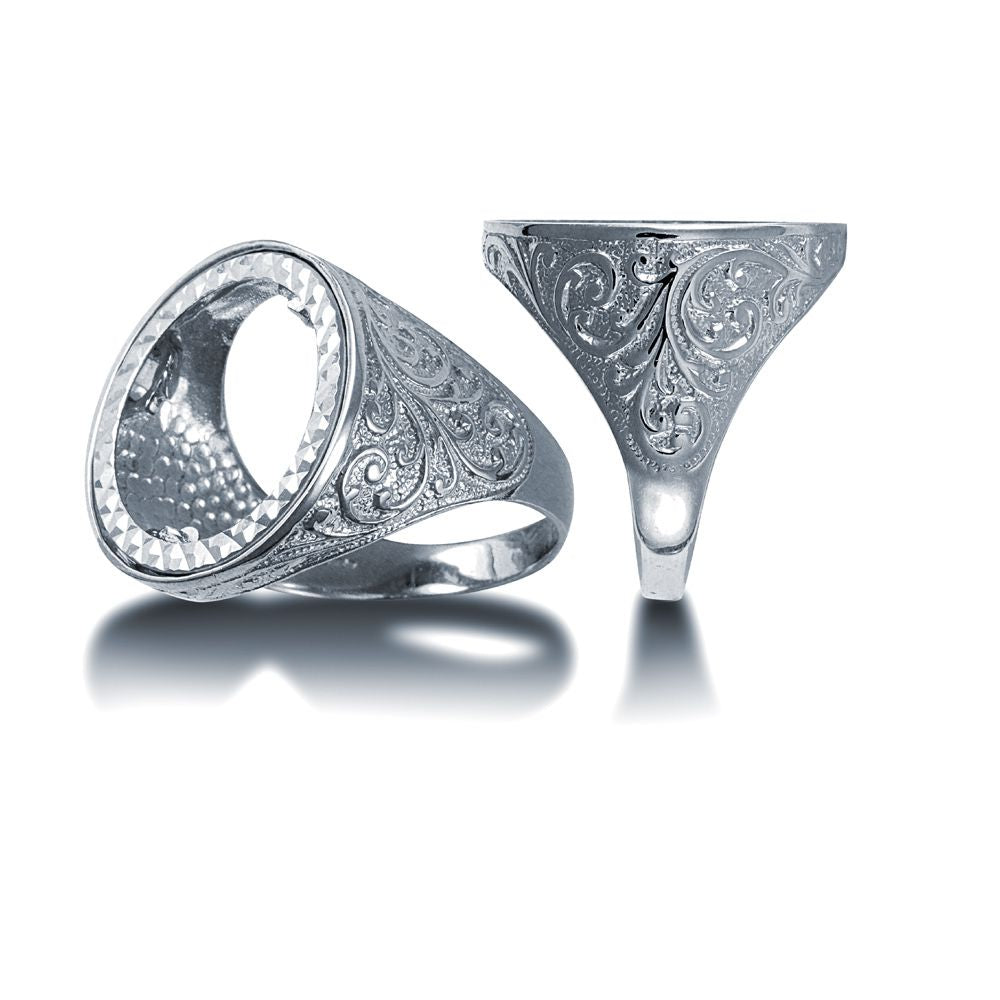925 Silver Full Sovereign Ring