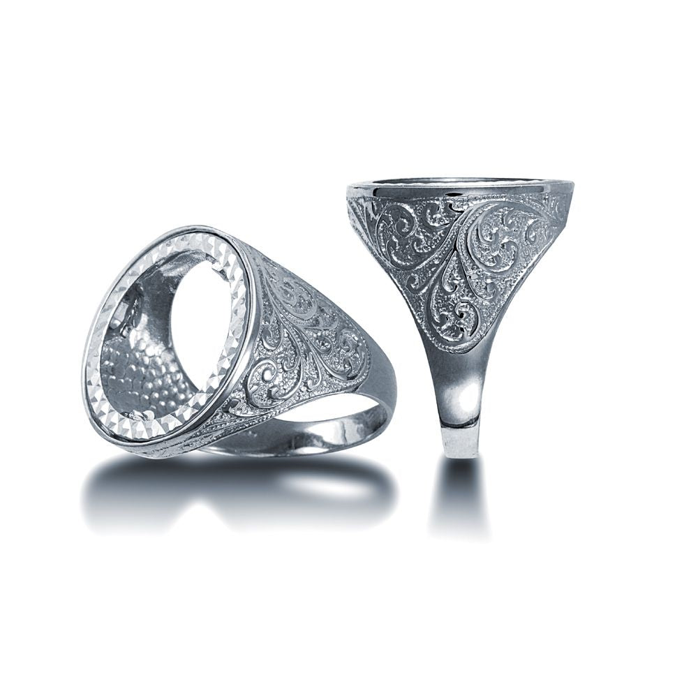925 Silver Half Sovereign Ring