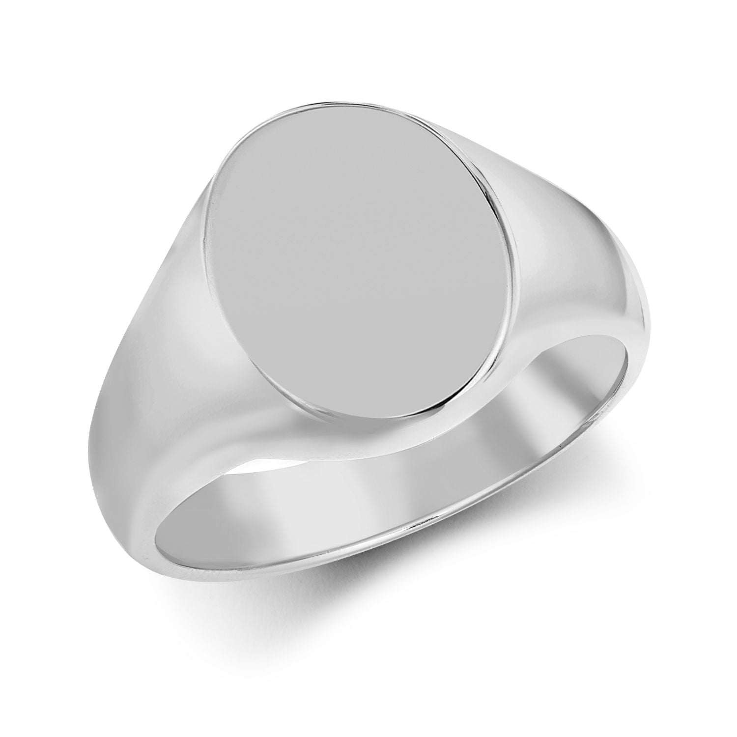 925 Silver Oval Polished Signet Ring