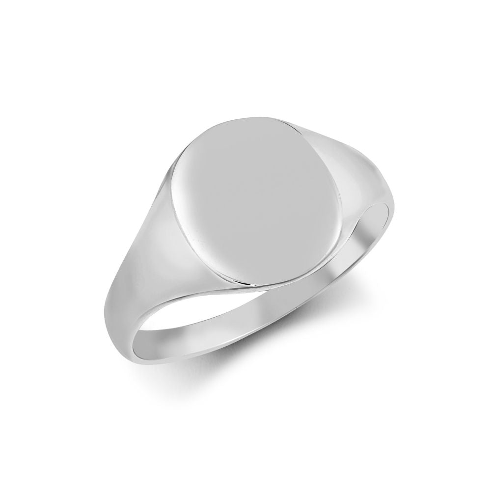 925 Silver Oval Polished Female/ Child Signet Ring