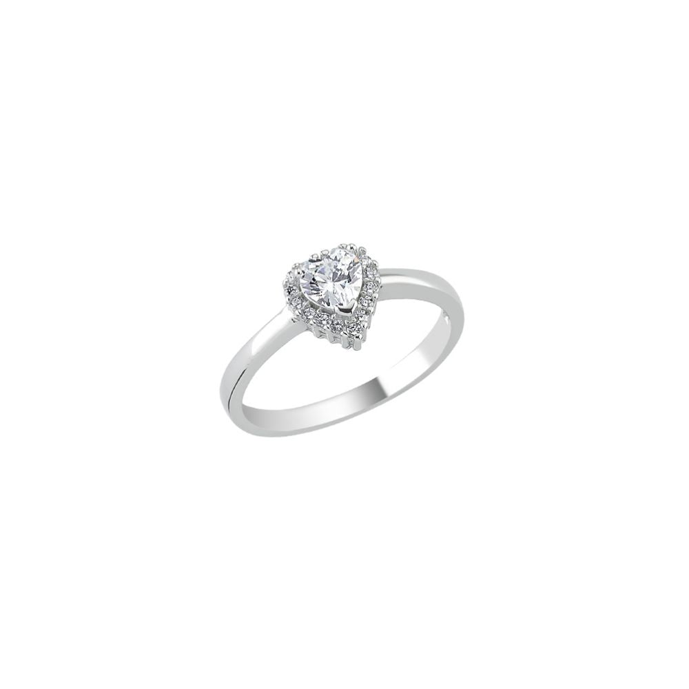 925 Silver Cubic Zirconia Pear Shape Ring