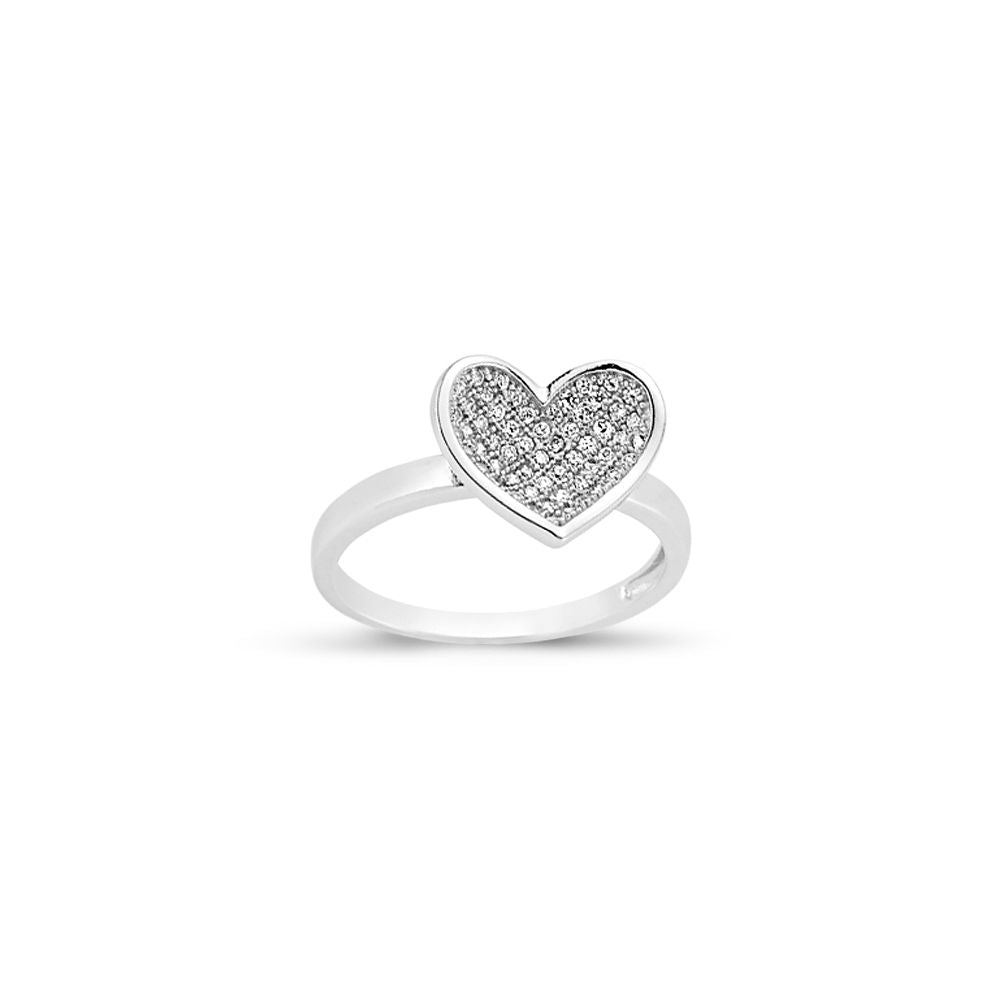 925 Silver Cubic Zirconia Heart Ring