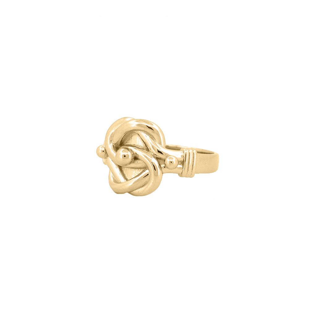 925 Silver Gold Plated Knot Ring