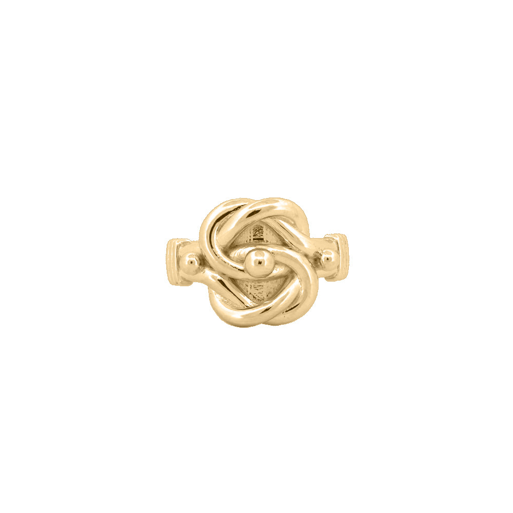 925 Silver Gold Plated Knot Ring