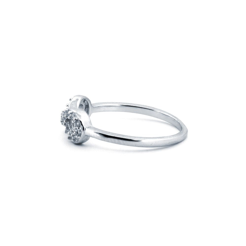 925 Silver Rhodium Cubic Zirconia Set Infiniti Ring
