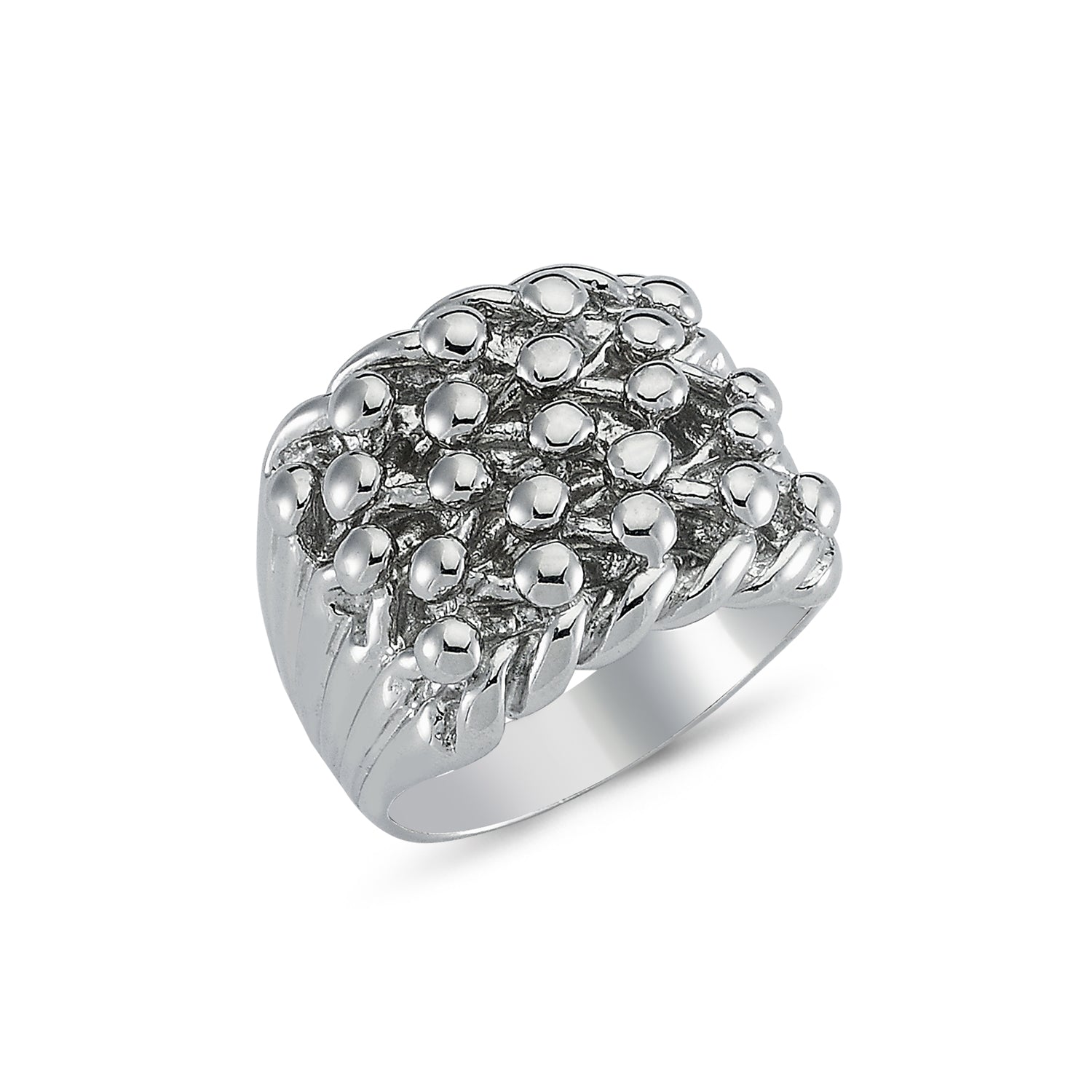 925 Silver Five Row Keeper Ring