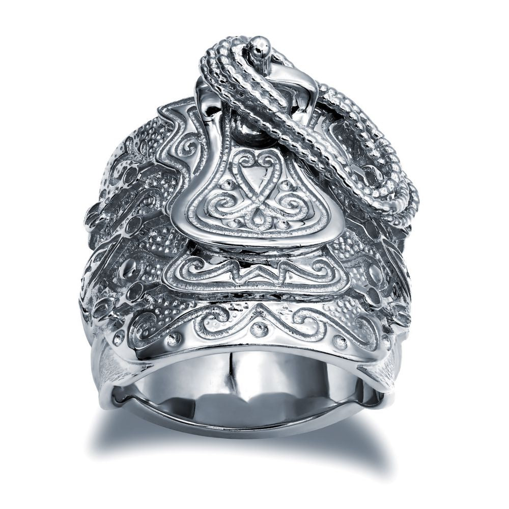 ARN202 | 925 Sterling Silver hand finished heavy weight saddle ring