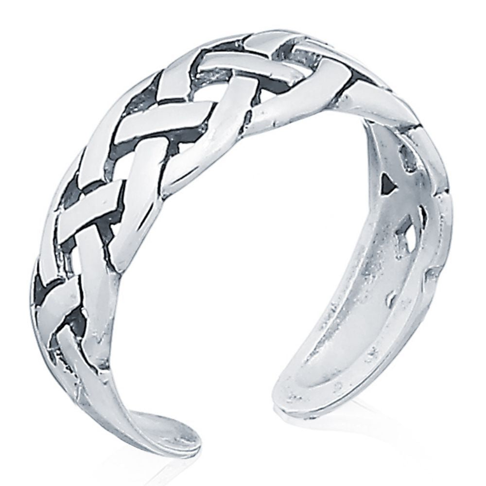 925 Silver Weave Toe Ring