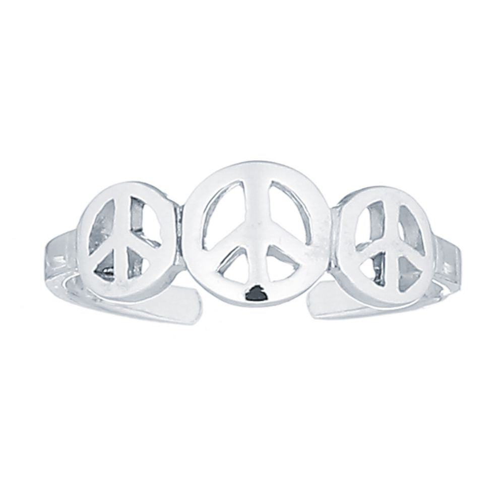 925 Silver Peace Toe Ring